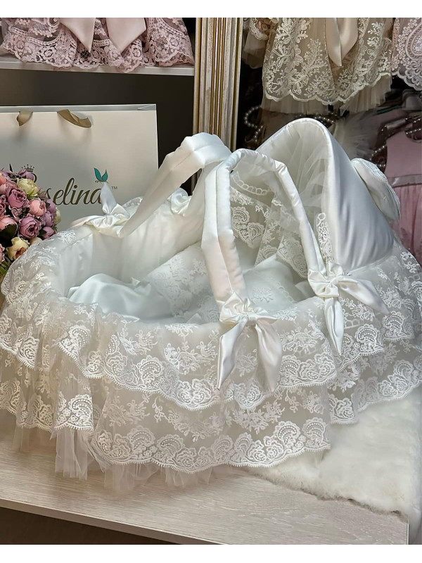 Люлька-переноска Азалия тафта молочный