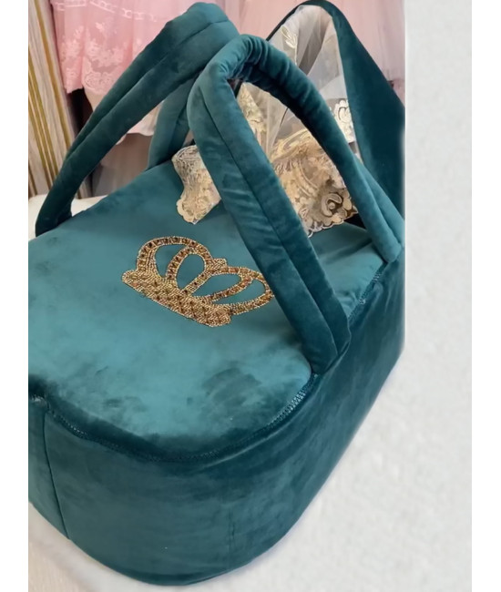 Люлька-переноска Корона изумруд