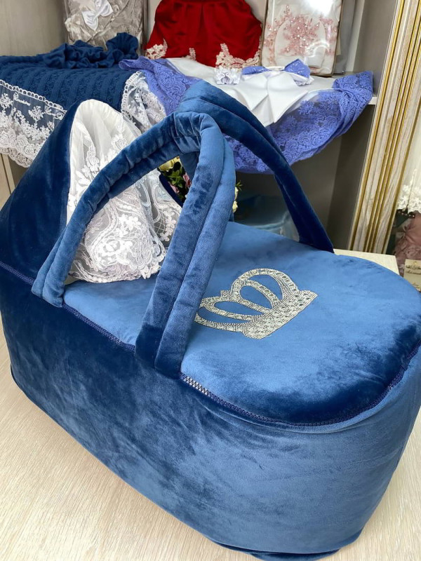 Люлька-переноска Корона велюр парламент