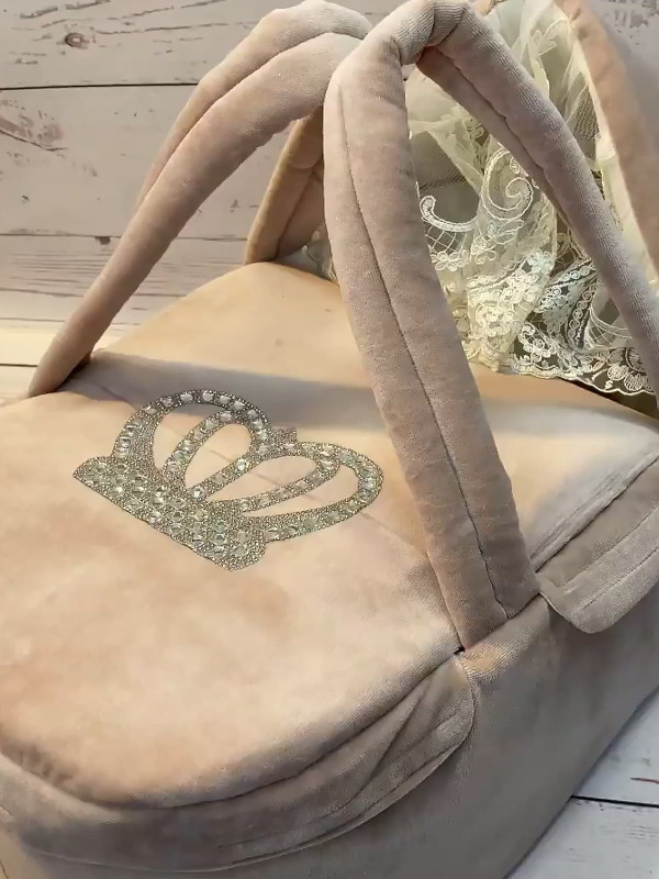 Люлька-переноска Корона велюр какао