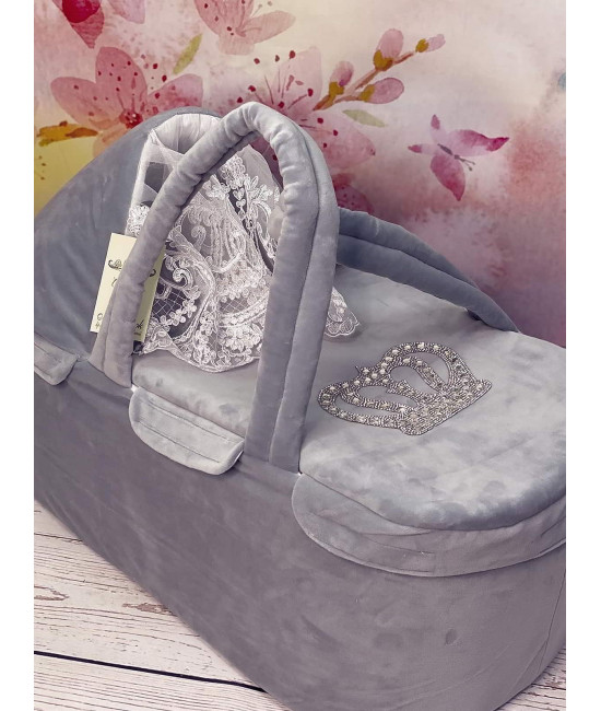 Люлька-переноска Корона серая