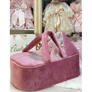 Люлька-переноска Корона пудра