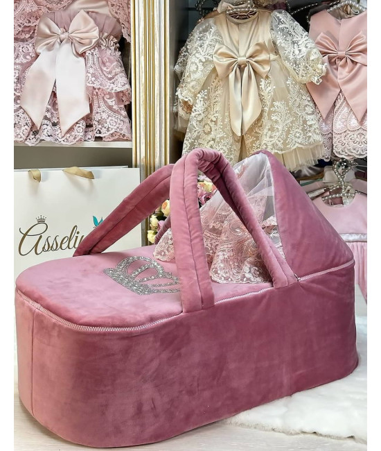 Люлька-переноска Корона пудра