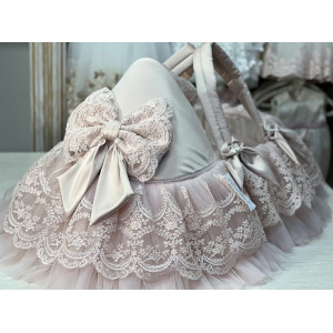 Люлька-переноска для новорожденного Буше пыльная роза