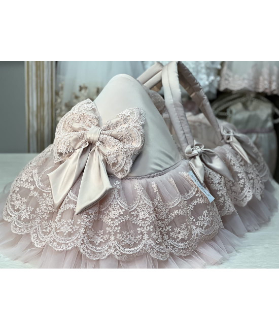 Люлька-переноска для новорожденного Буше пыльная роза