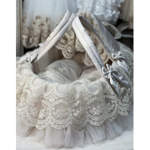 Люлька-переноска для новорожденного Буше пыльная роза