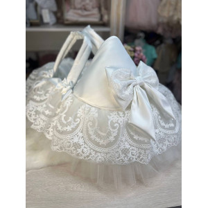 Люлька-переноска для новорожденного Буше молочная