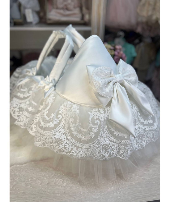 Люлька-переноска для новорожденного Буше молочная