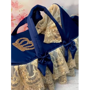 Люлька-переноска Королевская 2 синяя