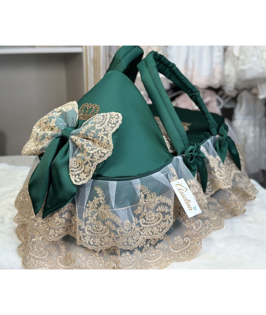 Люлька-переноска Королевская 2 изумруд