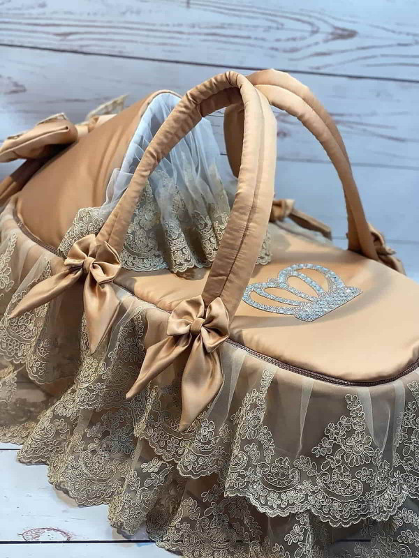 Люлька-переноска Королевская 2 тафта бежевая