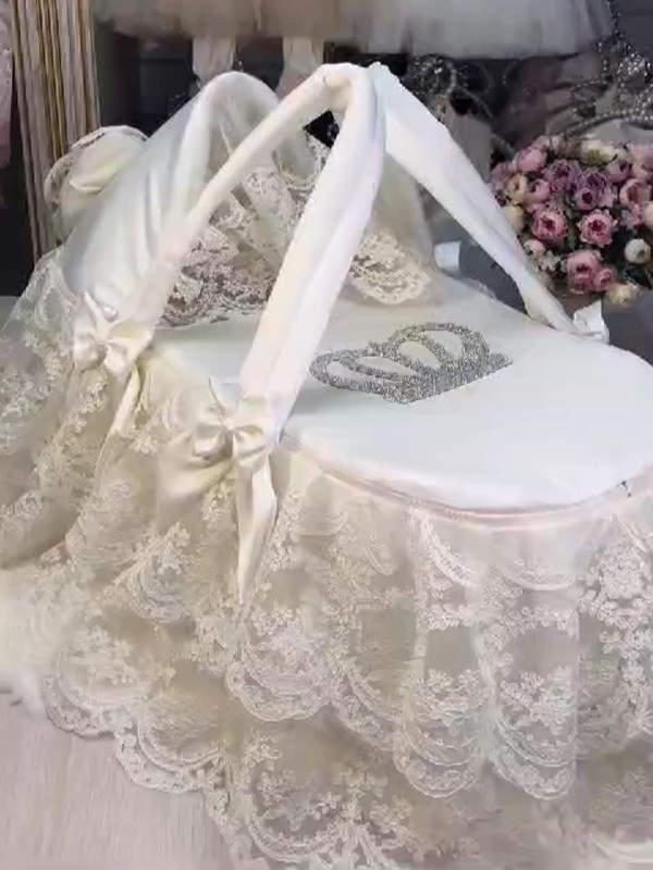 Люлька-переноска Королевская 2 тафта молочная