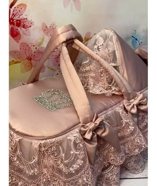 Люлька-переноска Королевская 2 пудра