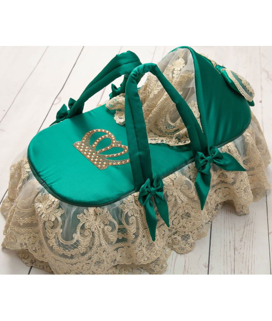 Люлька-переноска Королевская 2 изумруд