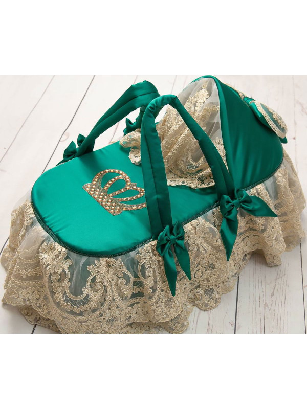 Люлька-переноска Королевская 2 тафта изумруд