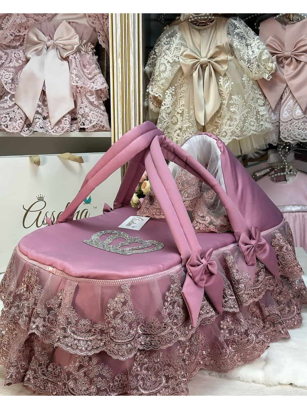 Люлька-переноска Королевская 2 тафта сиреневая