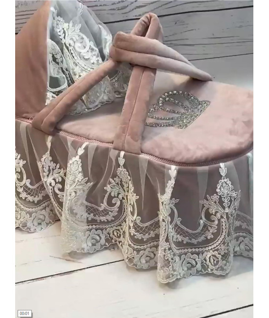 Люлька-переноска Королевская бархат какао