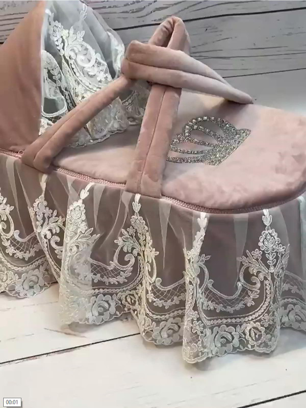 Люлька-переноска Королевская велюр какао