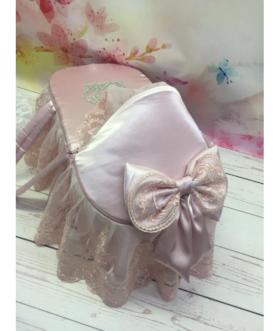 Люлька-переноска Королевская корона пудра