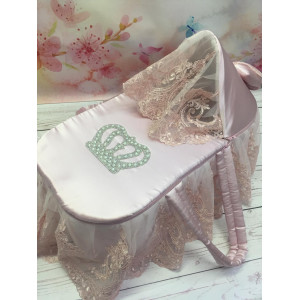 Люлька-переноска Королевская корона пудра