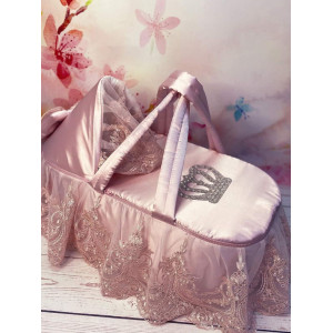 Люлька-переноска Королевская корона пудра