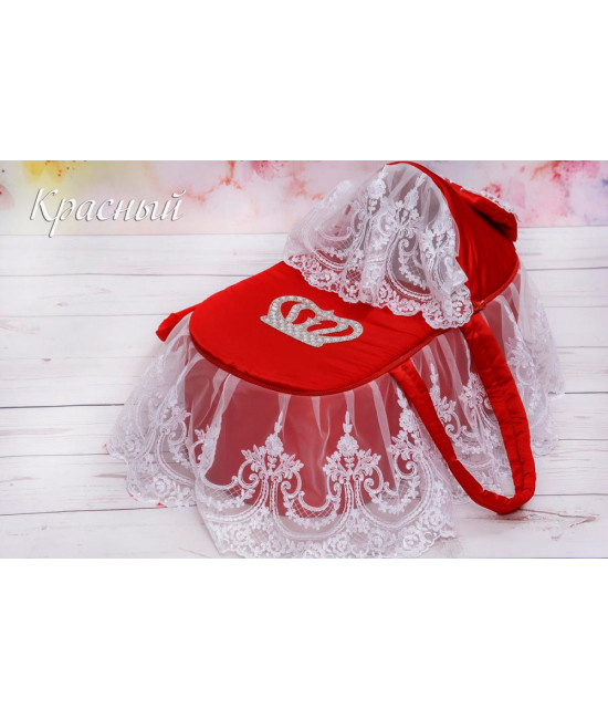 Люлька-переноска Королевская тафта красная