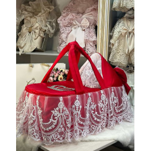 Люлька-переноска Королевская тафта красная