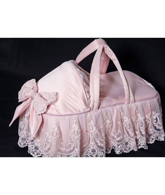 Люлька-переноска Великолепный век тафта розовая пудра