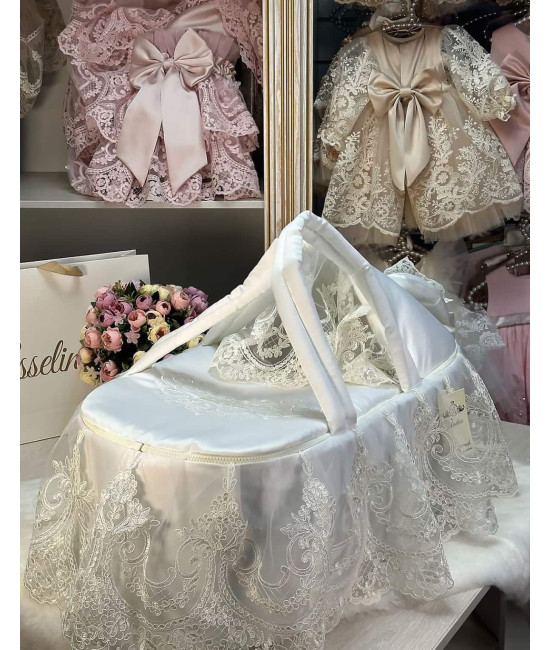 Люлька-переноска Великолепный век тафта молочная