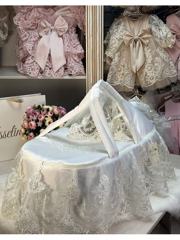 Люлька-переноска Великолепный век тафта молочная