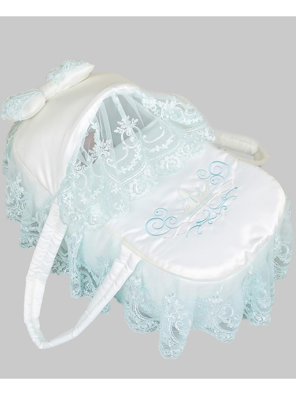 Люлька-переноска Великолепный век тафта молочная с тиффани