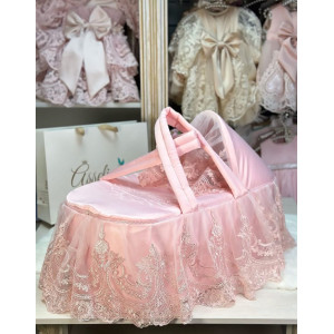 Люлька-переноска Великолепный век тафта розовая пудра