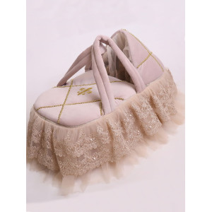 Люлька-переноска для новорожденного Лилия бархат какао