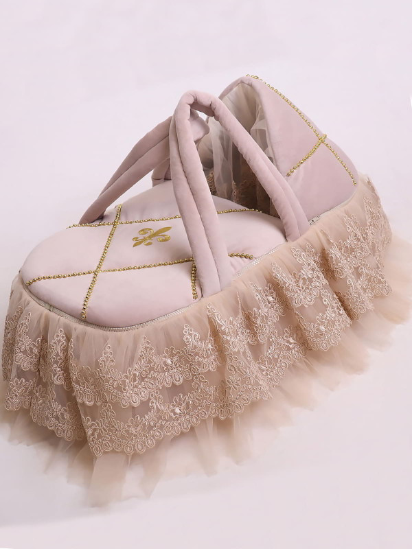 Люлька-переноска Лилия велюр какао