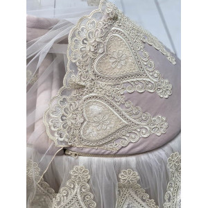 Люлька-переноска для новорожденного Маркиза бархат какао