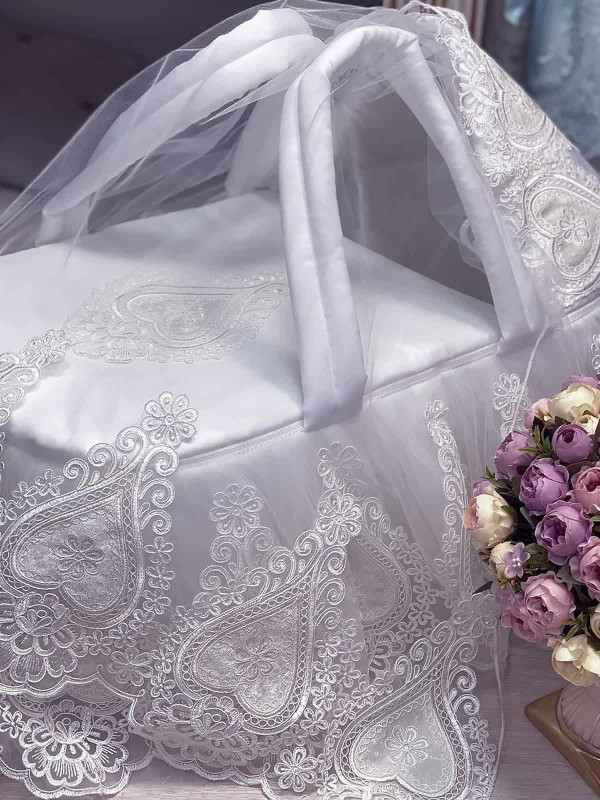 Люлька-переноска Маркиза тафта молочная