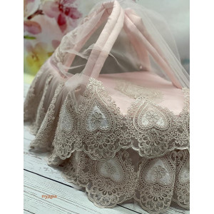 Люлька-переноска для новорожденного Маркиза пудра