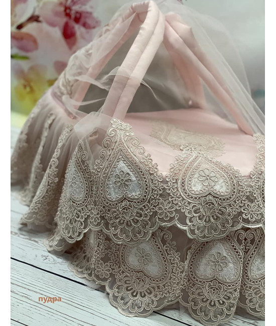 Люлька-переноска для новорожденного Маркиза пудра