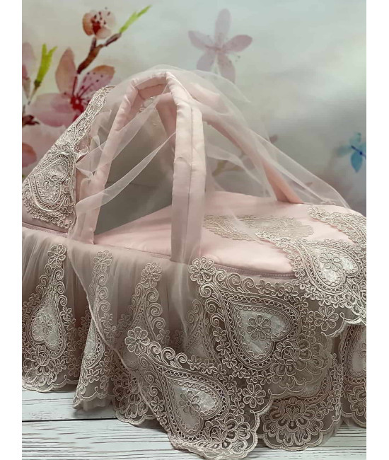 Люлька-переноска для новорожденного Маркиза пудра