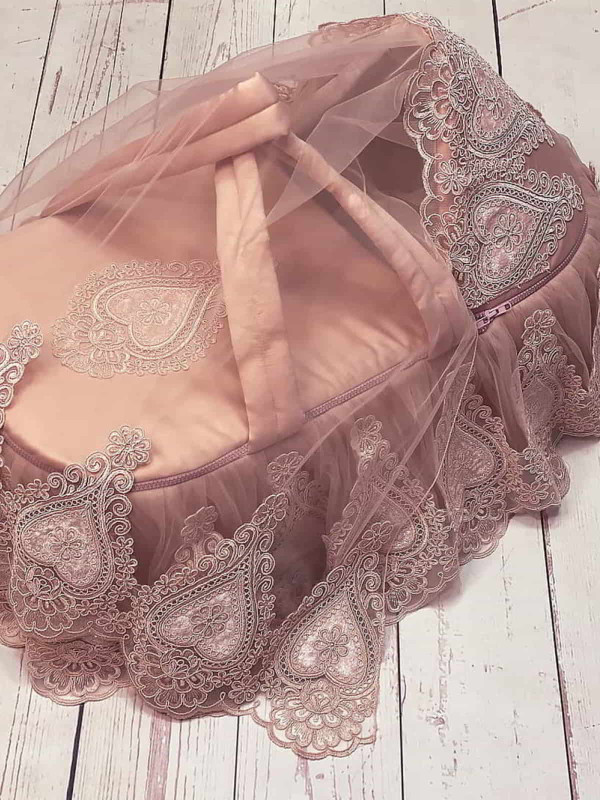 Люлька-переноска Маркиза тафта пыльная роза