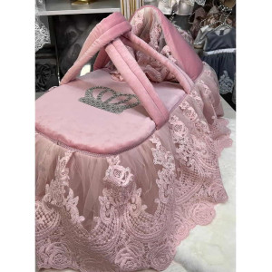 Люлька-переноска Асселина бархат пудра