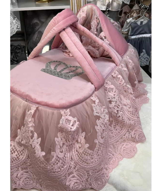 Люлька-переноска Асселина бархат пудра