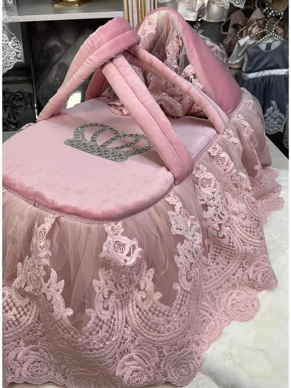 Люлька-переноска Асселина велюр пудра