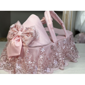 Люлька-переноска для новорожденного Великолепная роскошь пудра