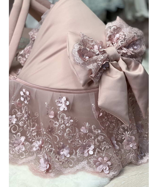 Люлька-переноска для новорожденного Великолепная роскошь пудра