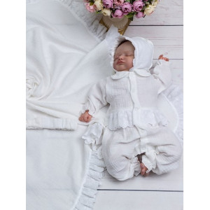 Летний комплект на выписку Грета белый