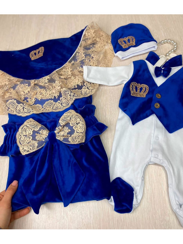 Летний комплект Королевский-Джентльмен яркий-синий золото