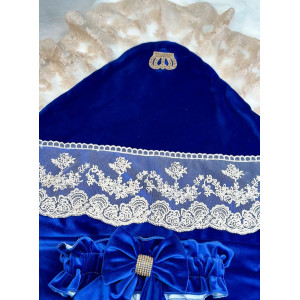 Летний комплект на выписку Королевский-Джентльмен яркий-синий золото