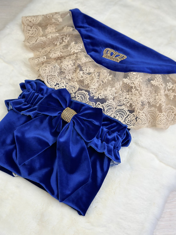 Летний плед Королевский ярко-синий