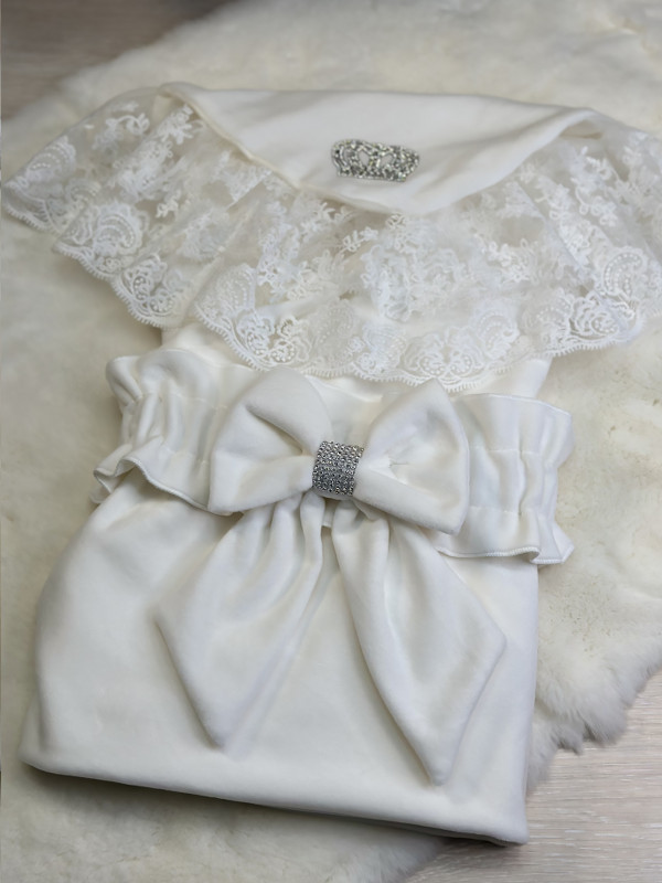 Летний плед Королевский молочный